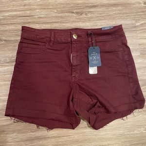 American eagle high rise shorties! Burgundy! Brand new! Super soft!